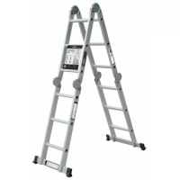 Драбина-трансформер LADDER STANDART 4х4 секції / сходинки : 120кг, алюміній, вага 10.8кг(190-9404)