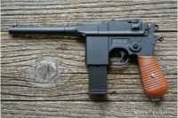 Детский металлический пистолет Galaxy G 12 Mauser Маузер C-96 страйкбольный