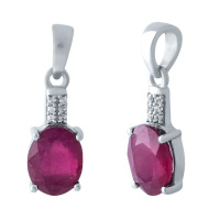 Серебряная подвеска CatalogSilver с рубином (1967140)