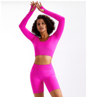 Комплект для фитнеса рашгард и велосипедки 8828 M розовый