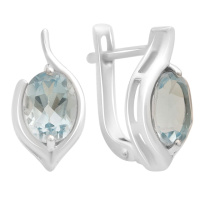 Серебряные серьги CatalogSilver с натуральным топазом 2.849ct (2171607)