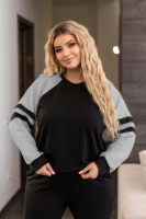 Прогулянковий костюм у спортивному стилі «Marvin» (сірий) | Норма та батал 54-56