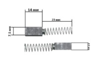 Щітки для електроінструменту 4,5*7,5*14 пружина окремо KOSA