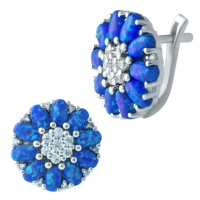 Серебряные серьги CatalogSilver с опалом 3.05ct (1921029)