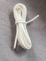 Шнур замшевый/ ширина 3 мм/ белый/ 3 метра