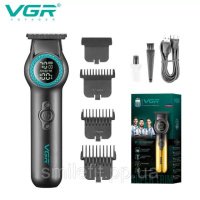 Тример VGR V-990, 3 насадки, Багатофункціональна акумуляторна машинка для стрижки, VGR машинка