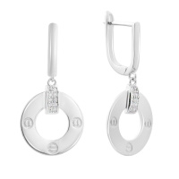 Серебряные серьги CatalogSilver с фианитами (2157151)