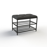 Банкетка для обуви Женева-1 60см велюр черный 10-0-9005