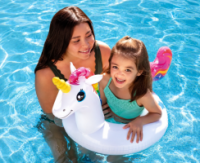 Intex 59221 Unicorn BIG ANIMAL Єдиноріг 107×58 см, Надувний круг для плавання дитячий круг у вигляді єдинорога, 3 - 6 р