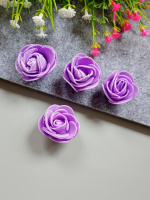Цветок розы из фоамирана /  Диаметр 3,0 см, высота 2,5 см/ фиолетовый