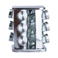 Набор для специй на подставке 12 баночек по 100 мл HP15290