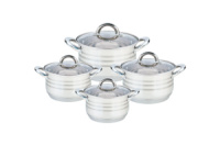 Набор посуды нержавеющий Maestro 2.9 x 3.9 x 5.1 x 6.5 л (4 шт.) (MR-3513-8)