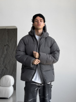 Чоловіча зимова куртка Brut на пуху сіра RD488