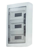 TENCE Щиток розподільчий (під автомати) модульний щит пластиковий корпус на 54 модуля / автомата, прозора дверцята / білий корпус, накладний монтаж