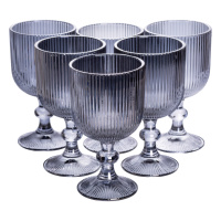 Набор бокалов для вина 6 (шт) по бокалы под вино 300 (мл) на ножке бокалы винные Серый HP-19-7115G