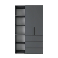 Шкаф распашной комбинированный №7 ART IN HEAD Light 1200x500x2200 Графит (LTK077000000)