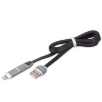 Кабель USB 2 в 1 microUSB/IPHONE (9455)