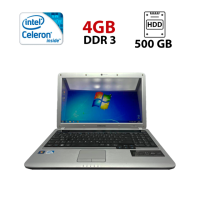 Ноутбук Samsung R530 / 15.6« (1366x768) TN / Intel Celeron T3100 (2 ядра по 1.9 GHz) / 4 GB DDR3 / 500 GB HDD / Intel HD Graphics / WebCam