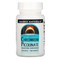 Хром Піколінат 200мкг, Source Naturals, 240 таблеток