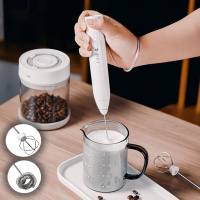 Капучинатор ручной аккумуляторный Whisk Eggbeater USB Белый миксер-вспениватель молока с насадкой для яиц (ST)