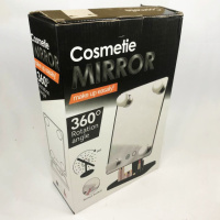 Настольное зеркало для макияжа Cosmetie mirror 360 Rotation Angel с подсветкой. Цвет: черный