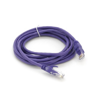 Патч-корд литой RITAR, UTP, RJ45, Cat.5e, 3m, фиолетовый, Cu (медь)