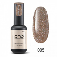 Гель-лак светоотражающий PNB Shock Effect №005 Quartz Sand, 8 мл