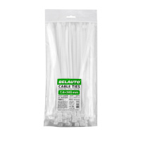 Хомути Белавто пластикові білі 7.6x300мм, 100шт