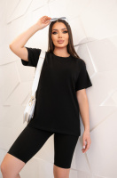 Базова жіноча футболка «Enkel» оптом | Норма і батал Чорний, 46-48