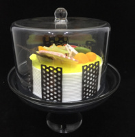 Подставка для торта с крышкой акрил 28×24.5 см