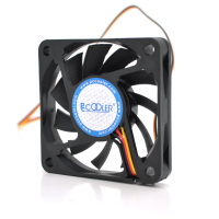 Кулер корпусный Pccooler F62, 60x60x10mm, 12V/0.13A, RPM 3500±10%, 3-pin + MOLEX, Black, Box