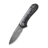 Нож складной карманный Civvi Elementum, (7.5 см) Damascus / Carbon Fiber