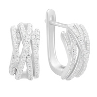 Серебряные серьги CatalogSilver с фианитами (2199373)
