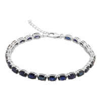 Серебряный браслет CatalogSilver с натуральным сапфиром 13.55ct, вес изделия 8,08 гр (2166856) 1720 размер