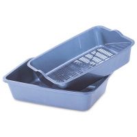 Туалет для кошек Природа Барсик глубокий с сеткой (цвета в ассортименте) (4823082403806)