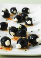 Черные оливки фаршированные сыром «Olives Black Ch.Stuffed » 1.3кг.
