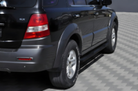Боковые трубы Black (2 шт., нержавейка) для Kia Sorento I BL 2002-2009 гг