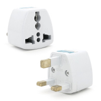 Переходник на евророзетку TEFAL UK White, 3pin, 250V, 10A, в упаковке 20 штук, цена за штуку, Q1000