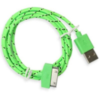 Кабель USB/IPHONE 4 в тканинному обплетенні (1 м)