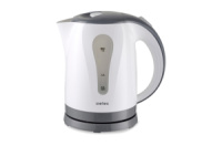 Электрочайник пластиковый Metec 1.8л бело-серый (700033)