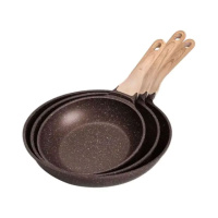 Набор сковородок из 3 предметов с толстым дном из алюминия MGC кофейный HP-4-410CO