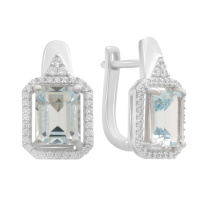 Серебряные серьги CatalogSilver с натуральным топазом 6.572ct (2188322)