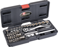 Автомобильный набор мультипрофильных головок 1/4«, 40 ед., Vigor V4217