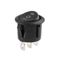 Переключатель on-off-on 12V круглый 3pin 22*22*15мм 6A 250V 10A 125/250V