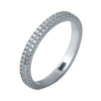 Серебряное кольцо CatalogSilver с фианитами, вес изделия 1,94 гр (2038450) 18 размер