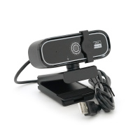 Вебкамера с гарнитурой Q1, 720p, автофокус, пласт. корпус, Black/Silver, Q100