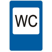 Дорожный знак 6.11 - Туалет. Знаки сервиса. ДСТУ 4100:2002-2014.