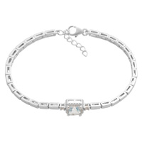 Серебряный браслет CatalogSilver с натуральным топазом 1.692ct, фианитами, вес изделия 7,99 гр (2190899) 1720 размер