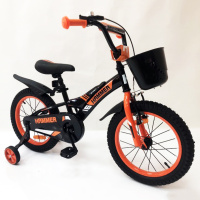 Детский двухколесный велосипед Hammer Smart H2021 20 дюймов с боковыми колесами, корзинкой. Цвет: оранж
