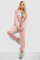 Спортивний костюм жіночий велюровий, колір пудровий, 238R107